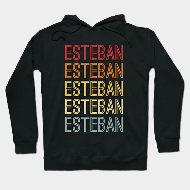 Esteban Name Vintage Retro Gift Named Esteban Hoodie by CoolDesignsDz